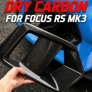 Real Dry Carbon Fiber Fog Light Bezel Cover For Ford Focus RS MK3 MK3.5 16-2018 Front Bumper Trim Exterior Accessories Pair Set