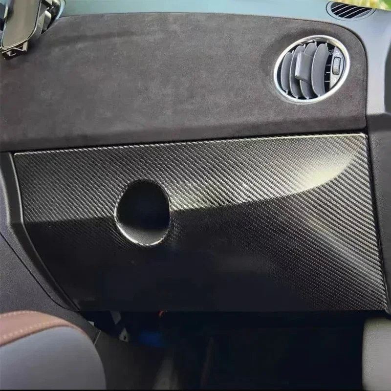 For Fiat 500 For Abarth 595 695 Real Dry Carbon Fiber 11-2024 Glove Box Panel Cover Interior Decoration Modification Accessories - 图片 2