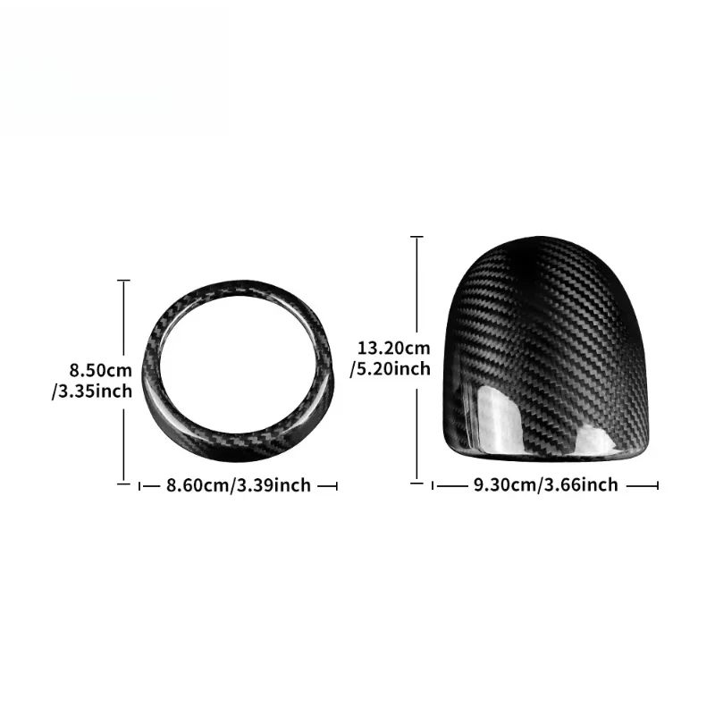 For FIAT 500 500X Real Dry Carbon Fiber Interior Center Console Front Dashboard Panel Gauge Dash Pod Cover Cap Trim Sticke 17-24 - 图片 6