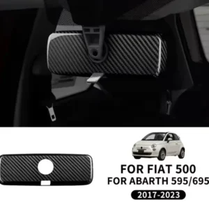 For FIAT For Abarth 500 595 695 Real Dry Carbon Fiber 17-2023 Interior Rearview Mirror &Side Wing Cover Modification Accessories