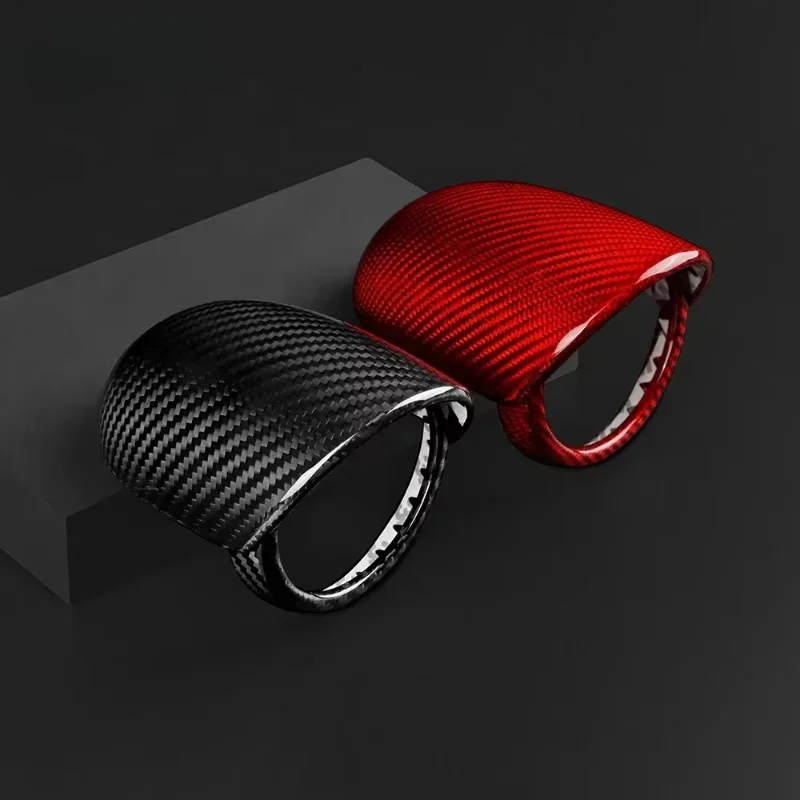 For FIAT 500 500X Real Dry Carbon Fiber Interior Center Console Front Dashboard Panel Gauge Dash Pod Cover Cap Trim Sticke 17-24 - 图片 5