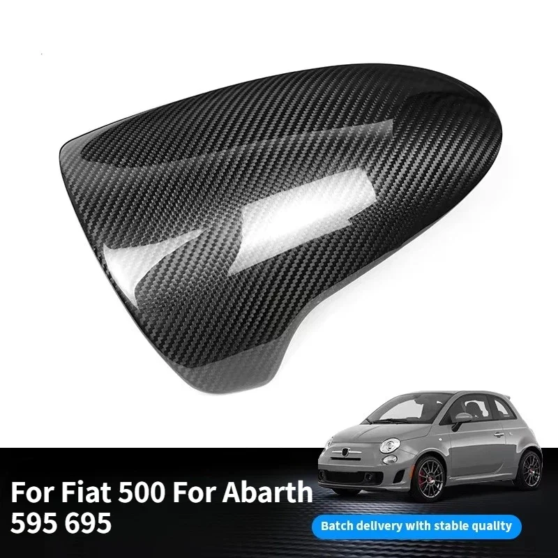 For Fiat 500 For Abarth 595 695 Real Dry Carbon Fiber 2012-2024 Interior Driver's Side Dashboard Cover Modification Accessories - 图片 4