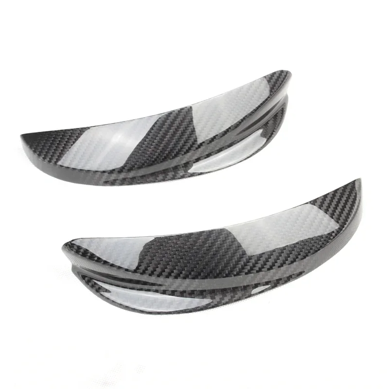For FIAT 500 For Abarth 595 Real Dry Carbon Fiber 16-23 Exterior Sticker Headlight Headlamp Eyebrow Bezel Protection Decoration - 图片 5