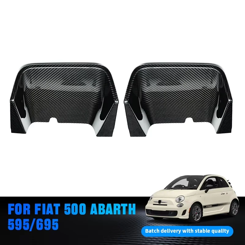 For FIAT 500 Abarth 595 695 Real Dry Carbon Fiber 2016+ Exterior Rear Lip Spoiler Diffuser Decoration Modification Accessories - 图片 2