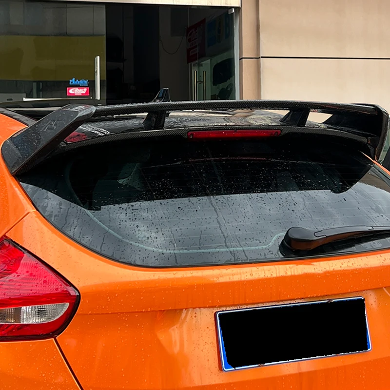 Real Carbon Fiber Rear Roof Spoiler Wing For Ford Focus MK3 MK3.5 ST RS 2012-2018 Hatchback RS OEM Style Bolt-On Replacement - 图片 5