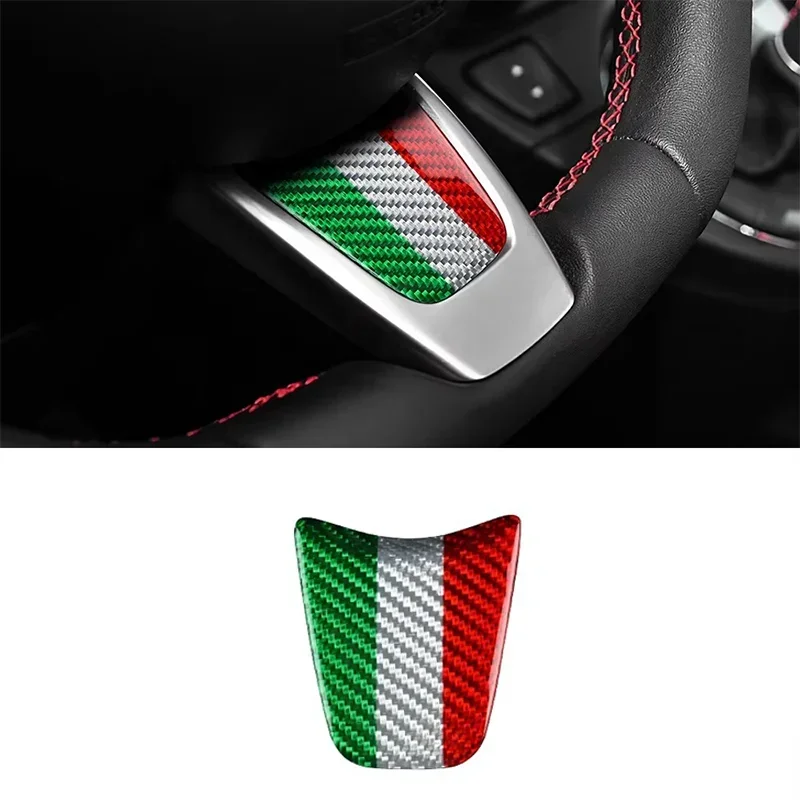 For Fiat 500 For Abarth 595 Real Hard Dry Carbon Fiber 2012-2015 Sticker Bottom Tricolor Interior Trim Modification Accessories - 图片 6