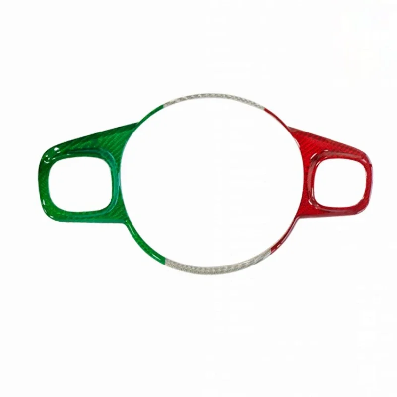 For Fiat For Abarth 595 695 Real Dry Carbon Fiber 2017+ Interior Steering Wheel Button Trim Cover Modification Accessories - 图片 6