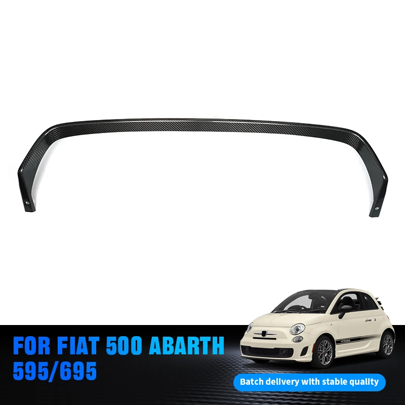 For Fiat 500 Abarth 595 695 Real Dry Carbon Fiber Exterior Rear Bumper Spoiler Trim Decoration Modification Accessories - 图片 4