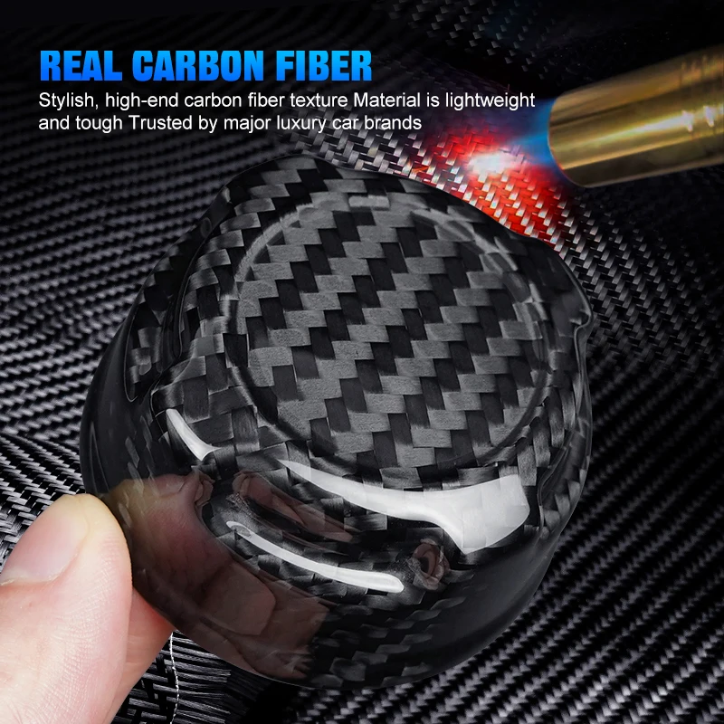 Dry Carbon Fiber Coolant Reservoir Cap For Fiat 500 Abarth 595 695 Trim Cover Radiator Cap Cover Exterior Decoration Accessory - 图片 2